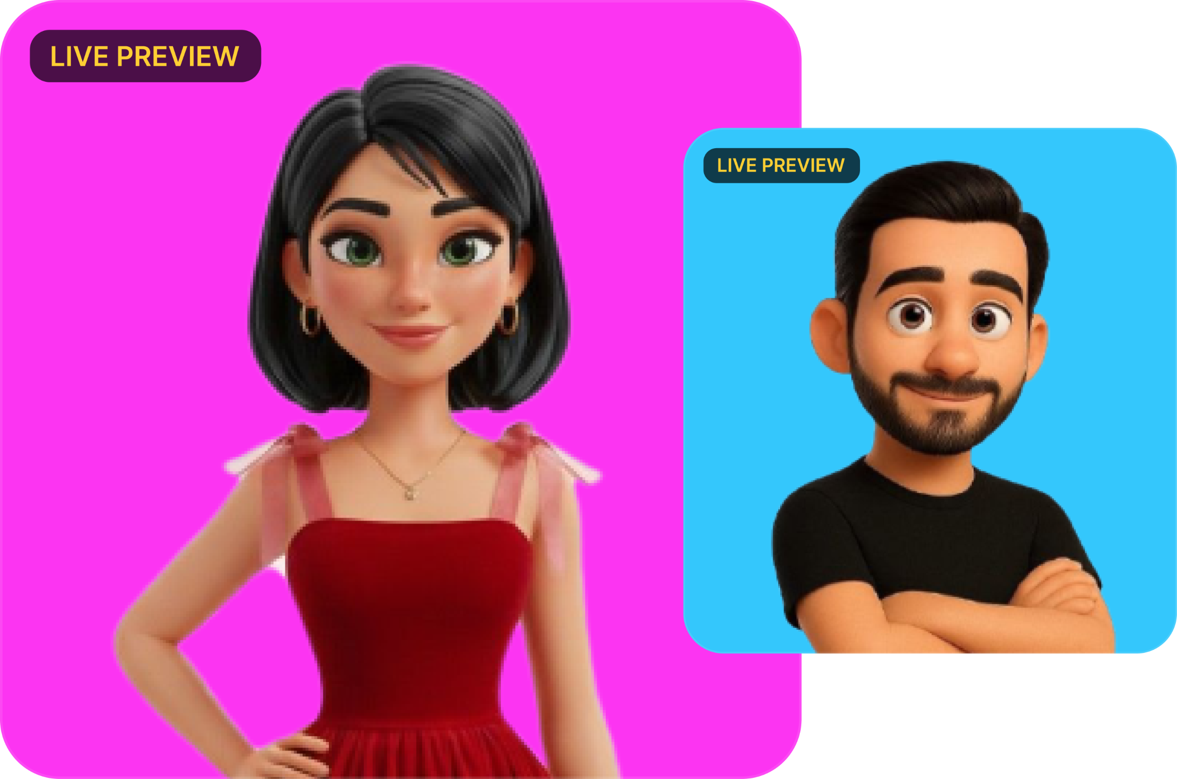 Two Pioke avatars